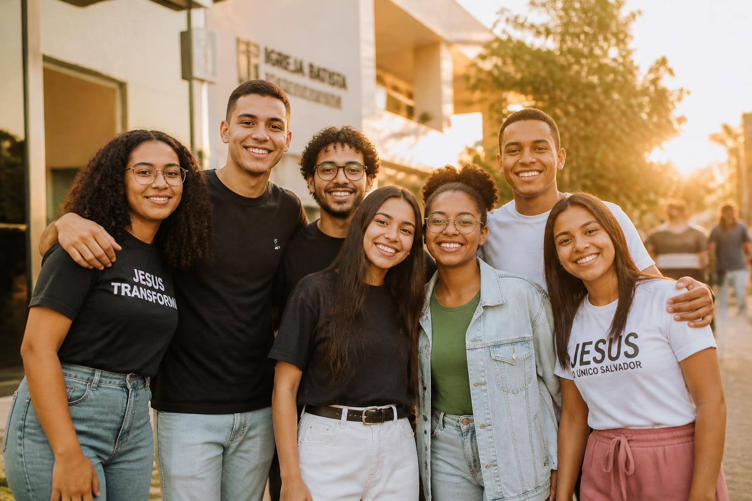 Membros da Igreja Voe em comunidade